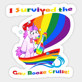 Gay Booze Cruise Sticker